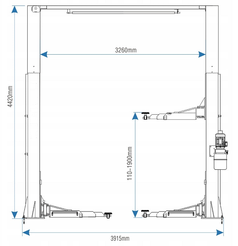 Two-column Car Lift For Buses TL-60 6T 6000KG Top Connection Manufacturer code ETGE TL-60