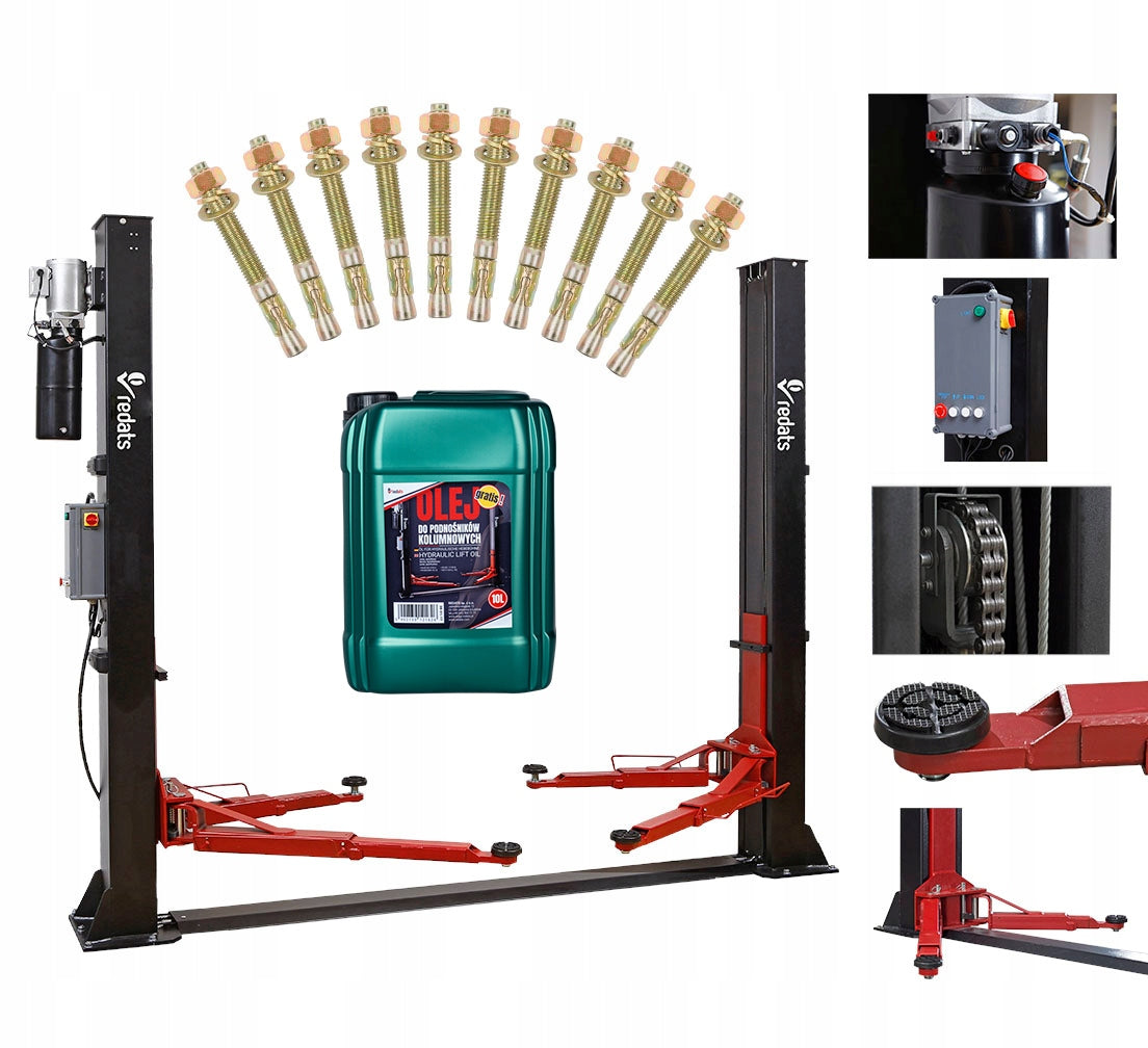 Two-column lift Redats L-220 4T 4000kg Automatic 400V + Oil