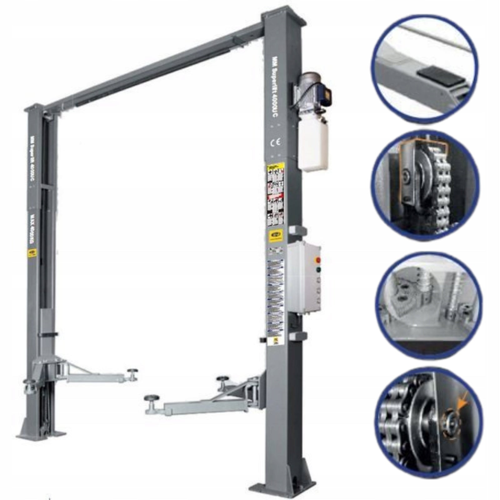 Two-column lift combined with top 4T Superlift 4000UC MAGNETI MARELLI