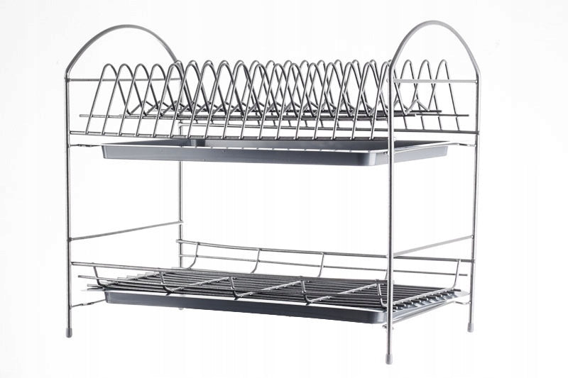 Two-level dish dryer 40' grey Metpol