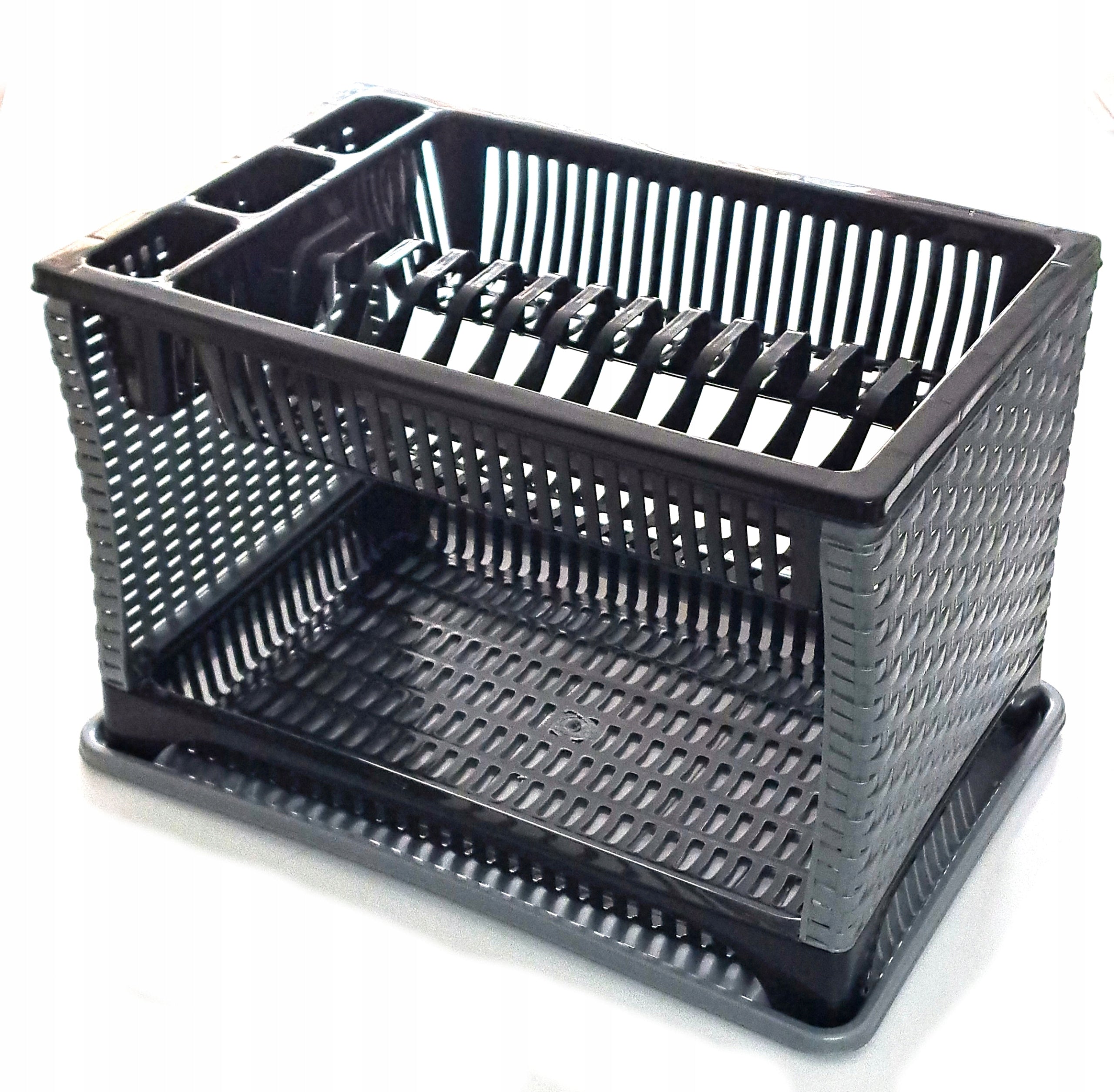 Two-level dish dryer viola silver black