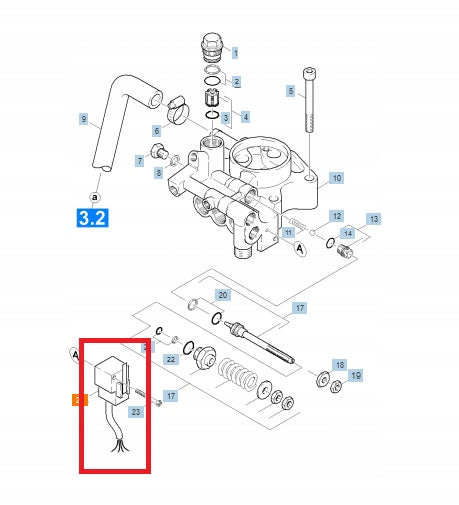 Two-phase switch micro switch KARCHER HD 895 HD 1090 HD 1290 Manufacturer code 6.635-323.0