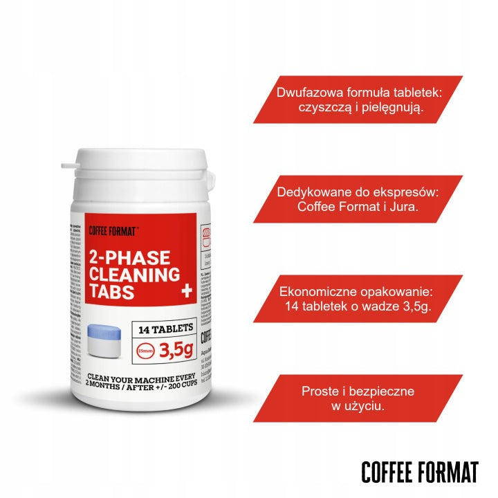 Two-phase tablets for Jura Coffee Format machines 14 pieces x 3,5g 2in1