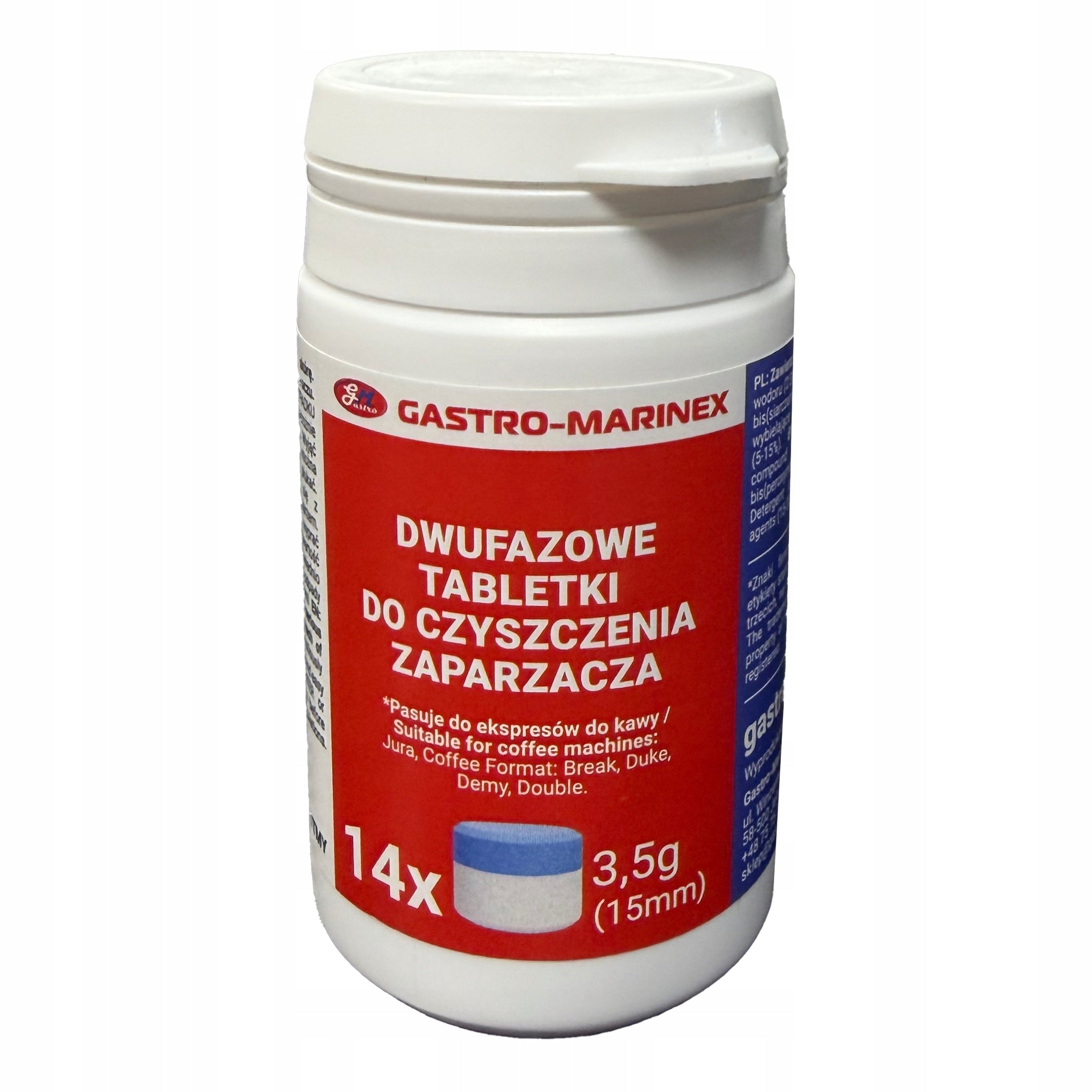 Two-phase tablets for cleaning the infuser 14x3,5g