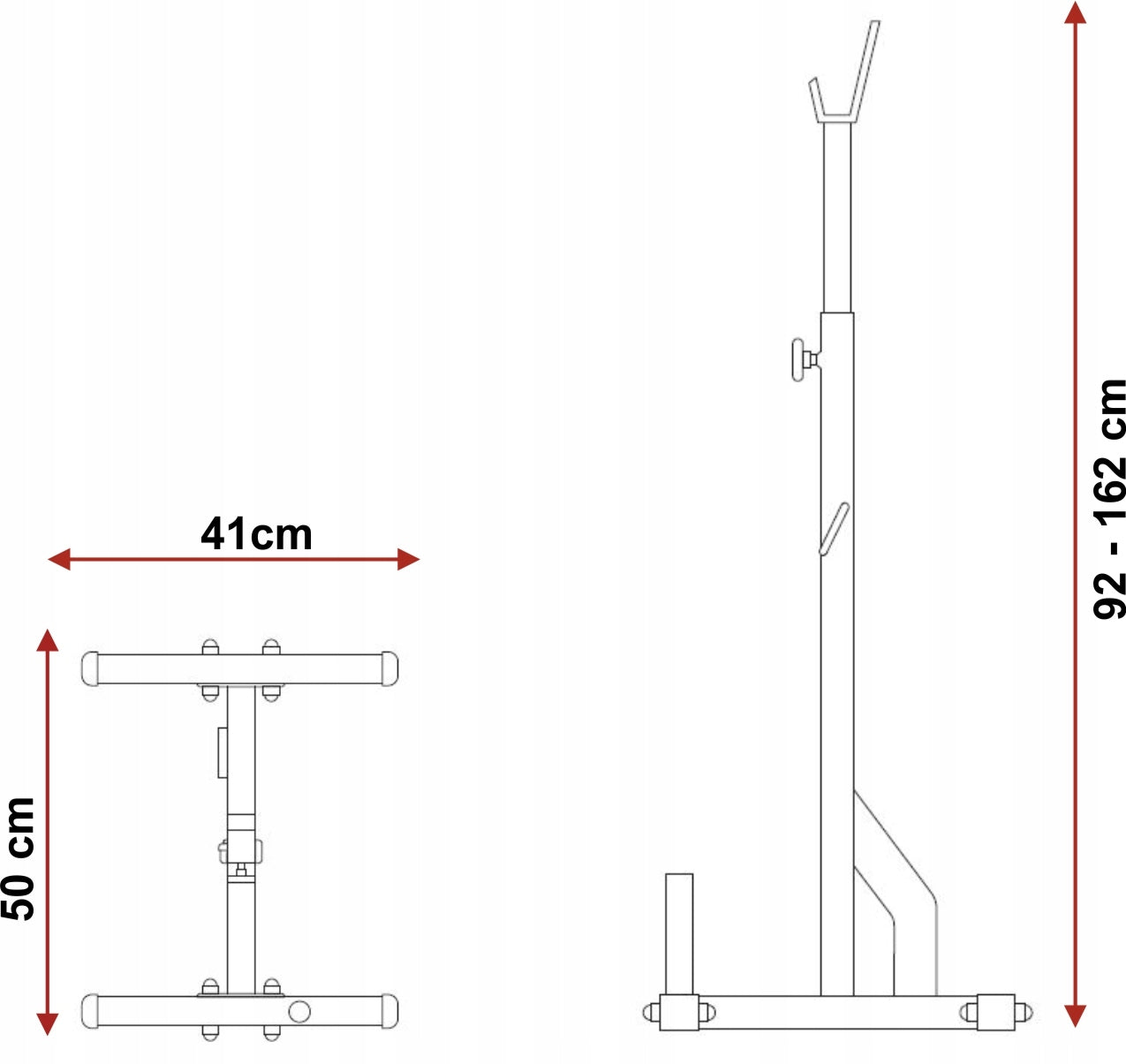 Two-piece barbell rack Zider 270 kg Manufacturer code ZIDER STOJAKI 01