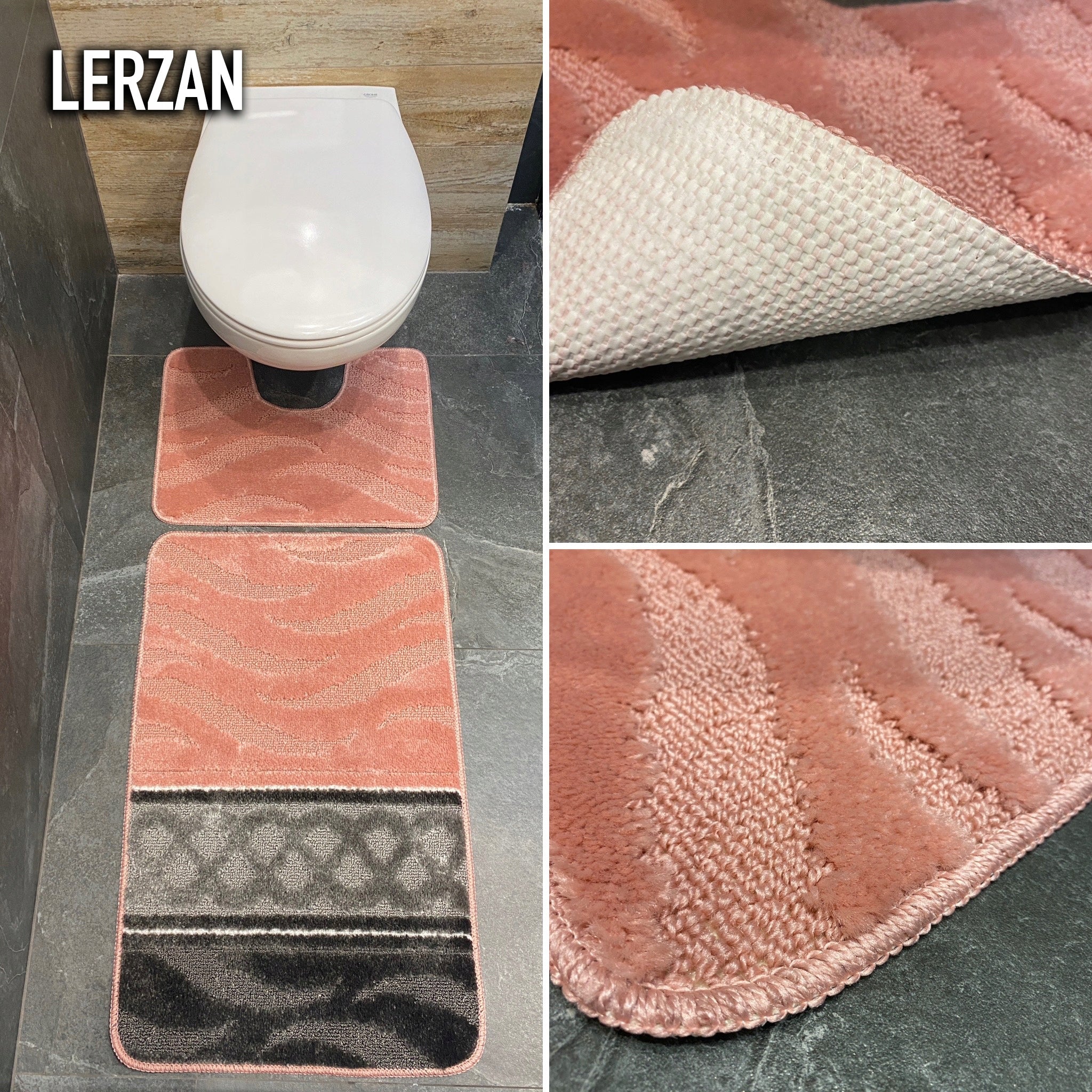 Two-piece soft bathroom rugs, fashionable mix Manufacturer code Dywaniki łazienkowe