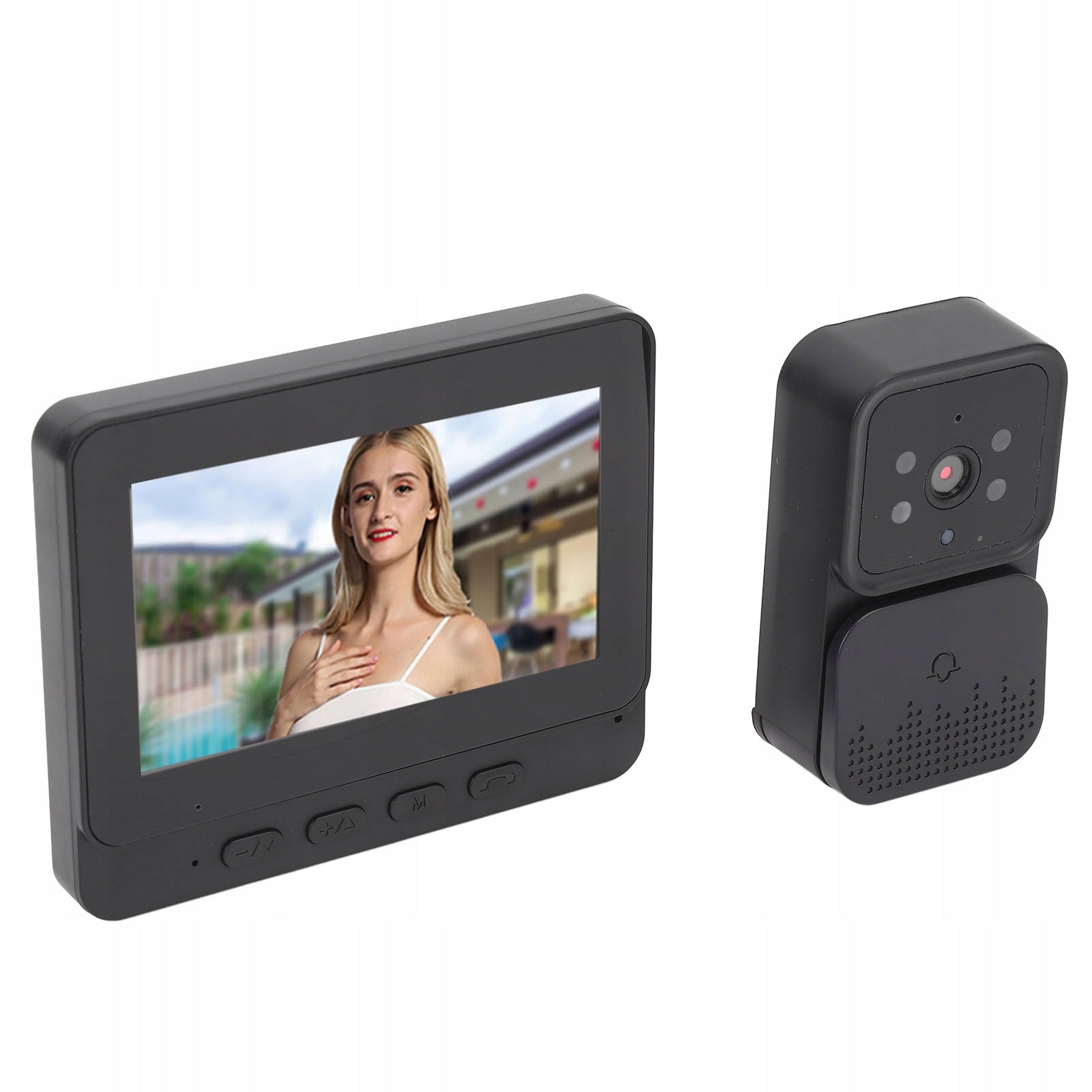 Two-way video doorbell for calls, 70 degree video doorbell for home