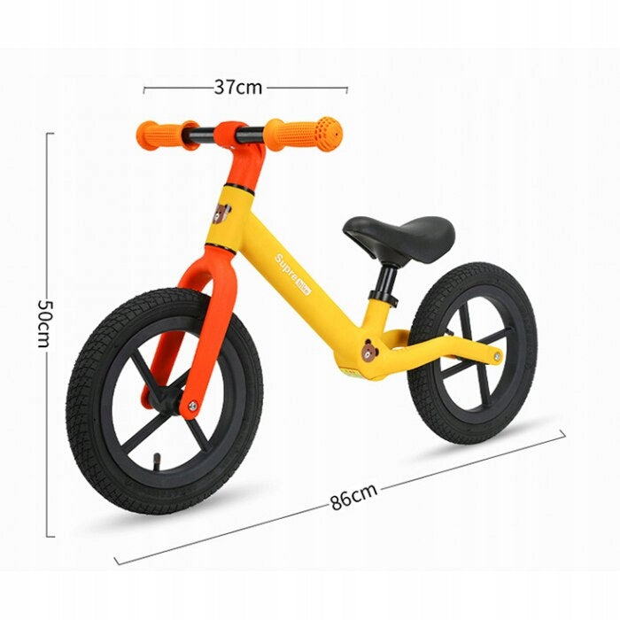 Two-wheeled balance bike for children light for gift yellow Color yellow