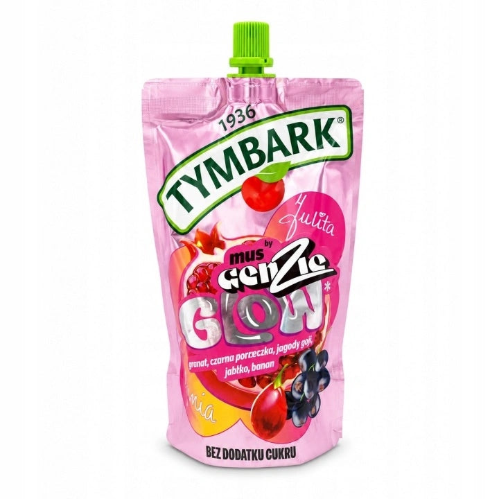 Tymbark GenZie Glow mousse pomegranate blackcurrant goji berries apple 170 g