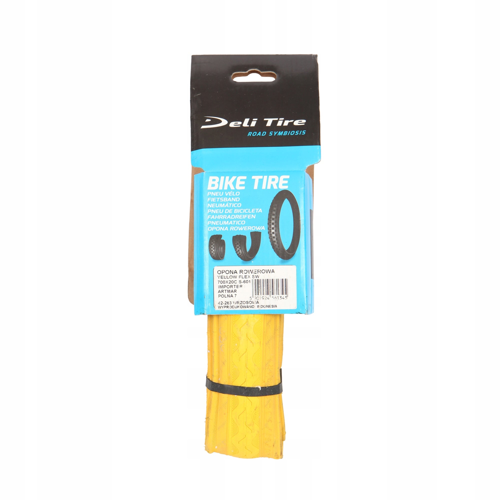 Tyre Deli Tire 700x20C 62TPI S-601 ROLLED YELLOW Packaging status original