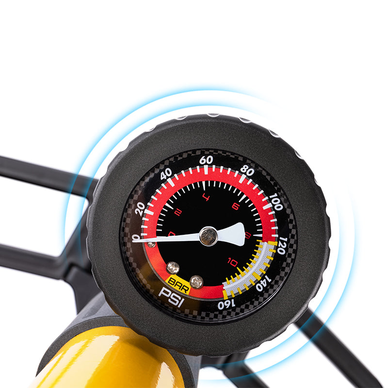 Tyre Floor Pump Hose Aluminum Pressure Gauge Black 43cm 11bar Brand CXWXC