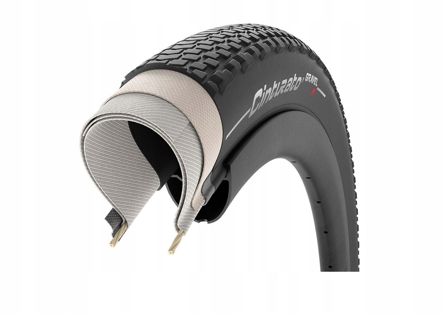 Tyre Pirelli Cinturato Gravel H 40-622 Black 127 TPI SpeedGRIP TLR Tire type rolled