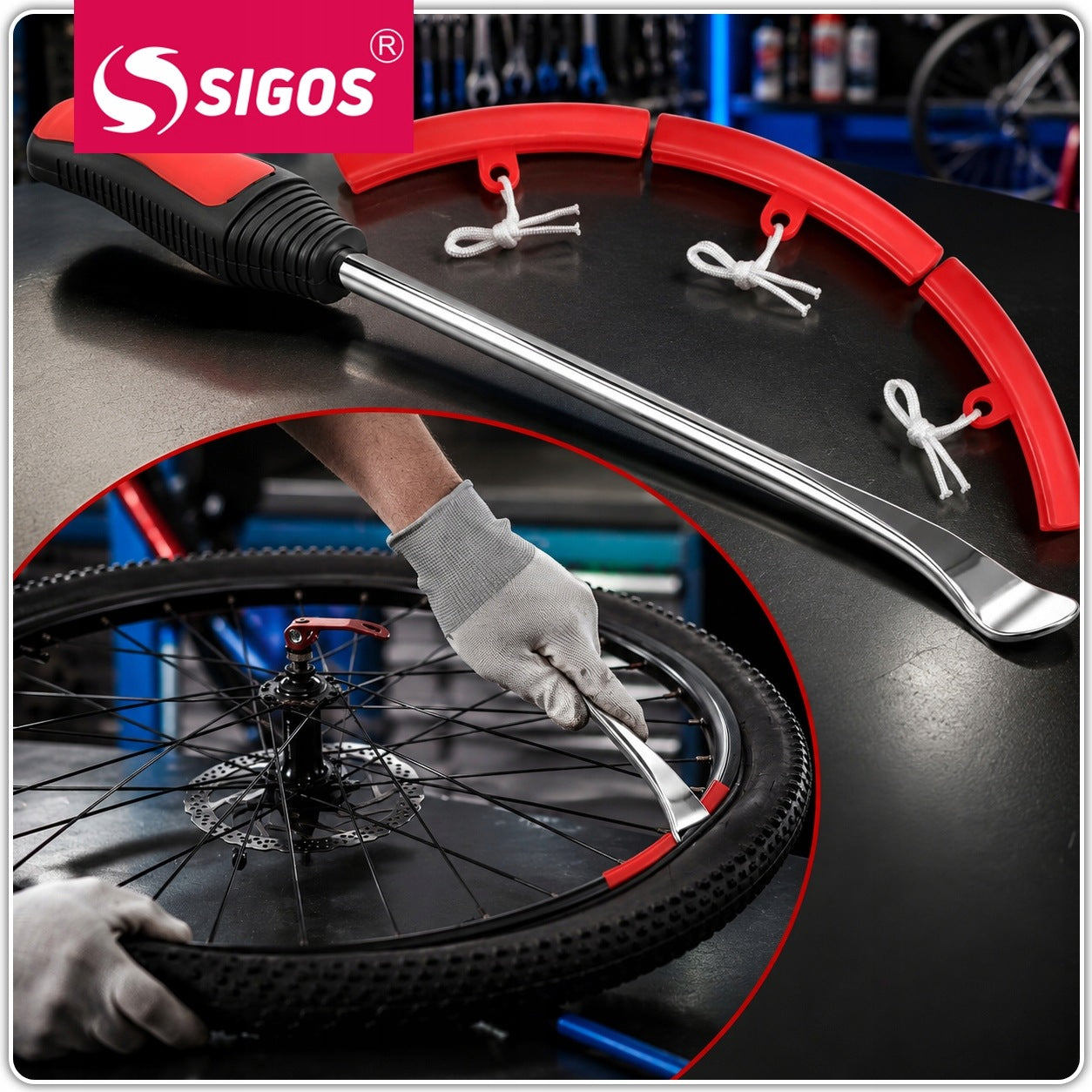 Tyre Repair Assembly Kit 29 el Spoons Motorcycle Bike Quad Scooter Manufacturer code 29 ELEMENTÓW Łyżki montażowe do opon