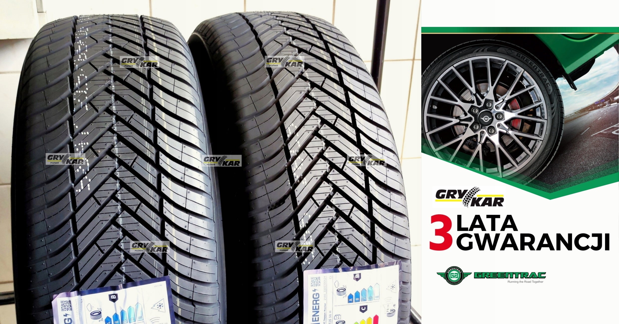 Tyres 215/65R16 Greentrac Season Master 2pcs 2025r C/B/71dB 3 years of buzz.