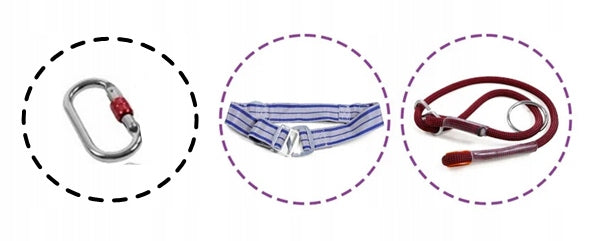 Tyrolean rope downhill 30m ROPE 8MM REINFORCED SEAT up to 120kg PREMIO EAN (GTIN) 5904121806440