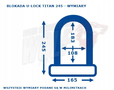 U-LOCK FASTENER AUVRAY TITAN 165 X 245 Model TITAN