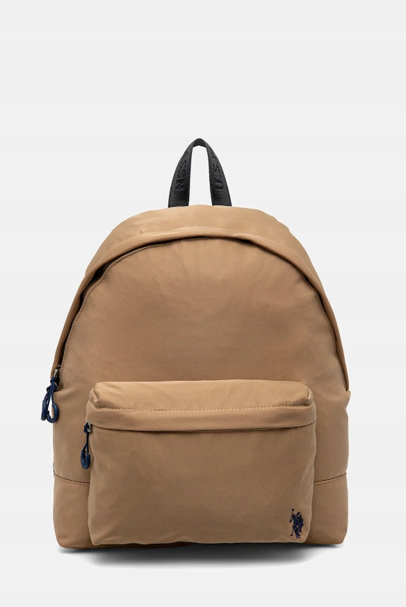 U.S. Polo Assn. school backpack BEIGE LARGE SMOOTH BIGFORK NYLON TAUPE