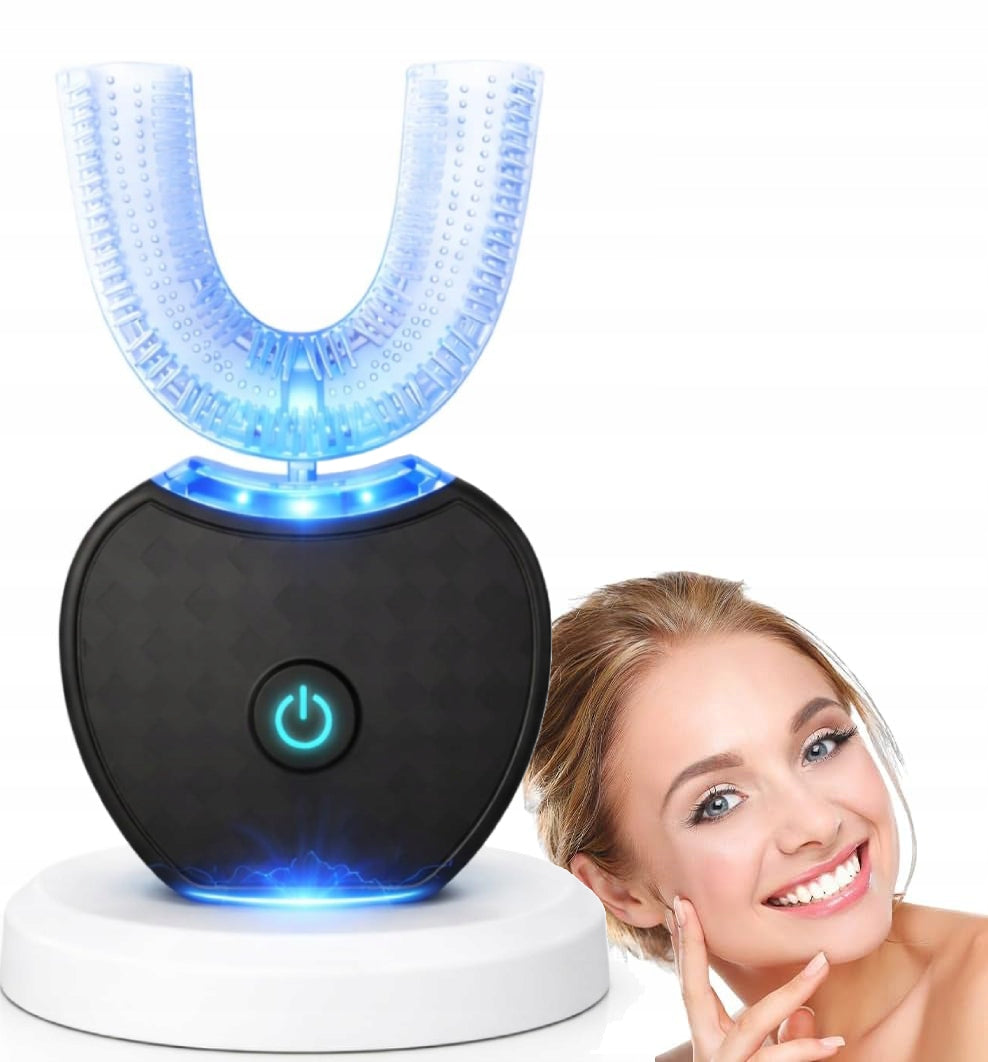 U Shaped Sonic Toothbrush 360 Degree Black
