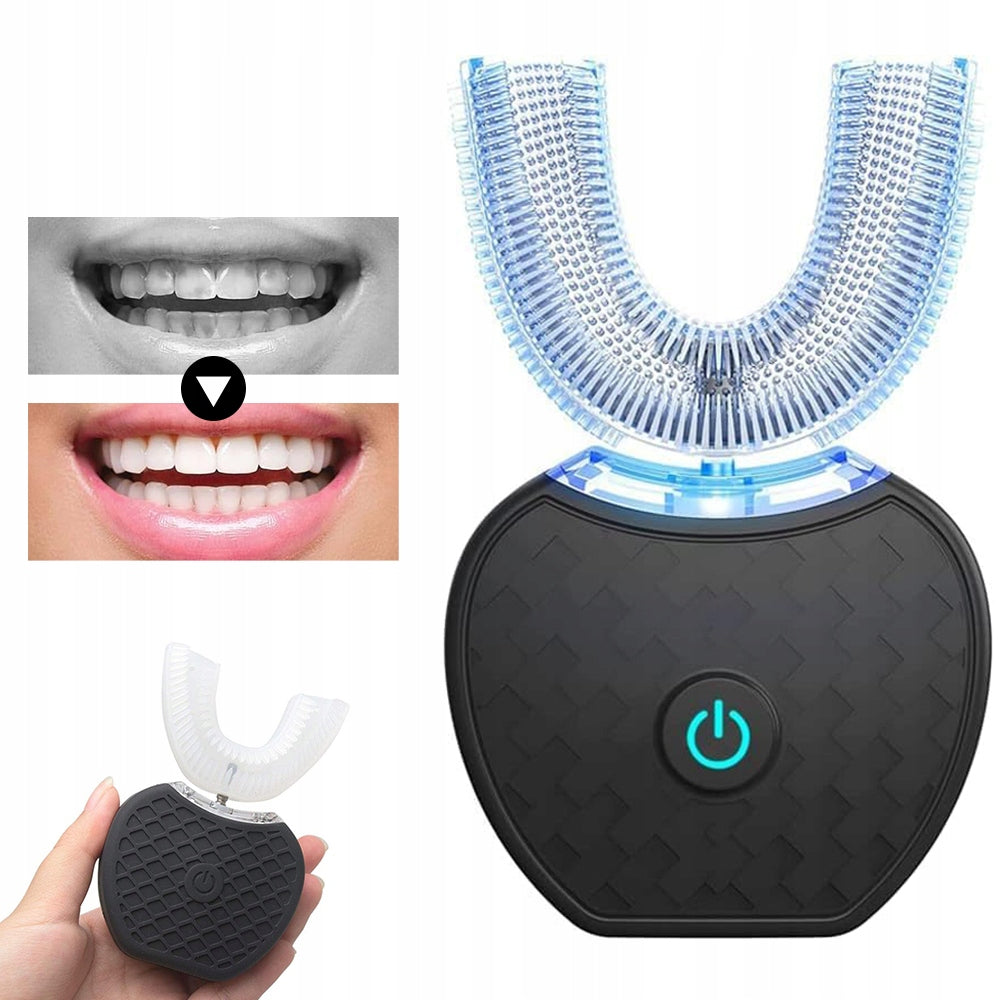 U Shaped Sonic Toothbrush 360 Degree Black