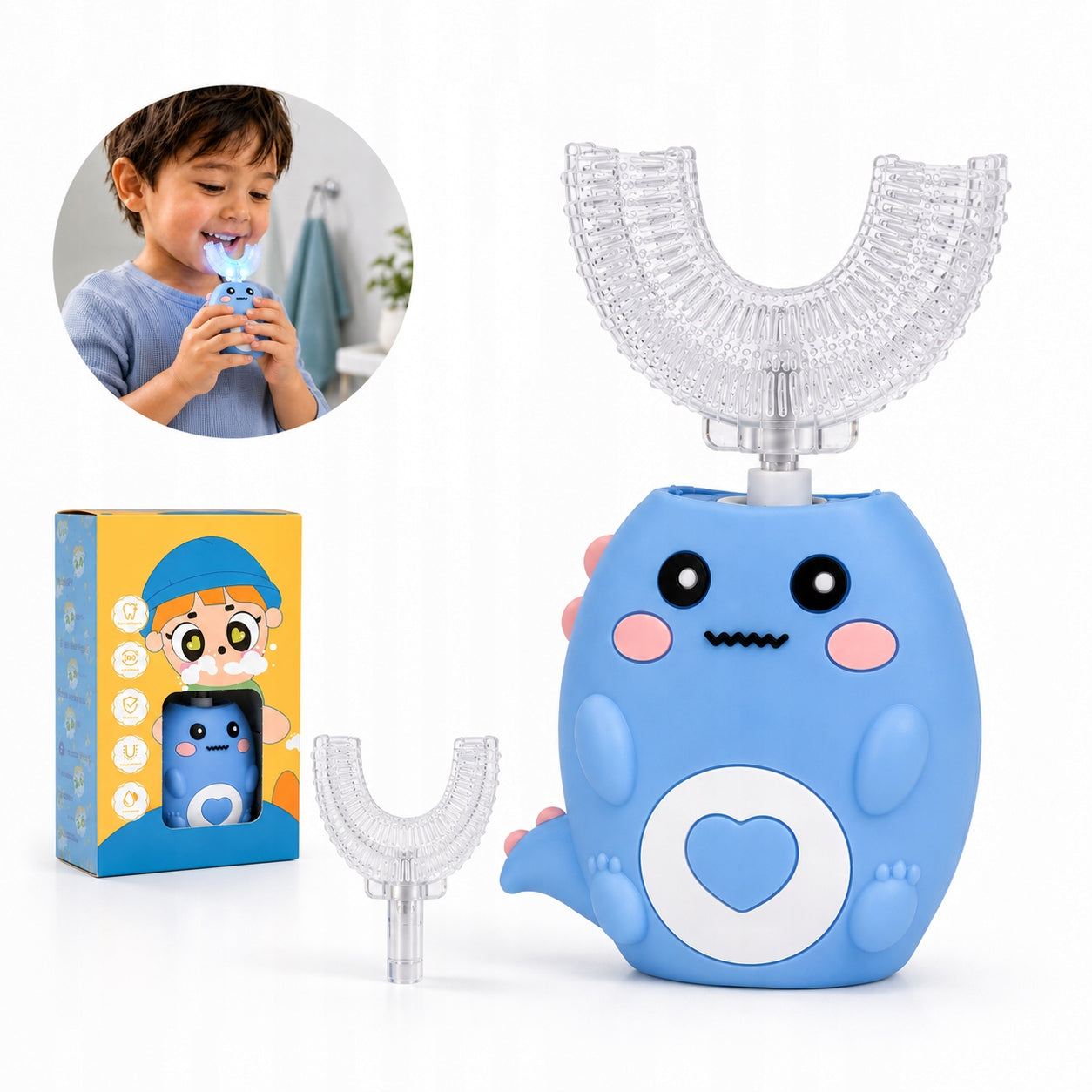U-shaped electric toothbrush for children, with 3 modes Manufacturer code 762647231666