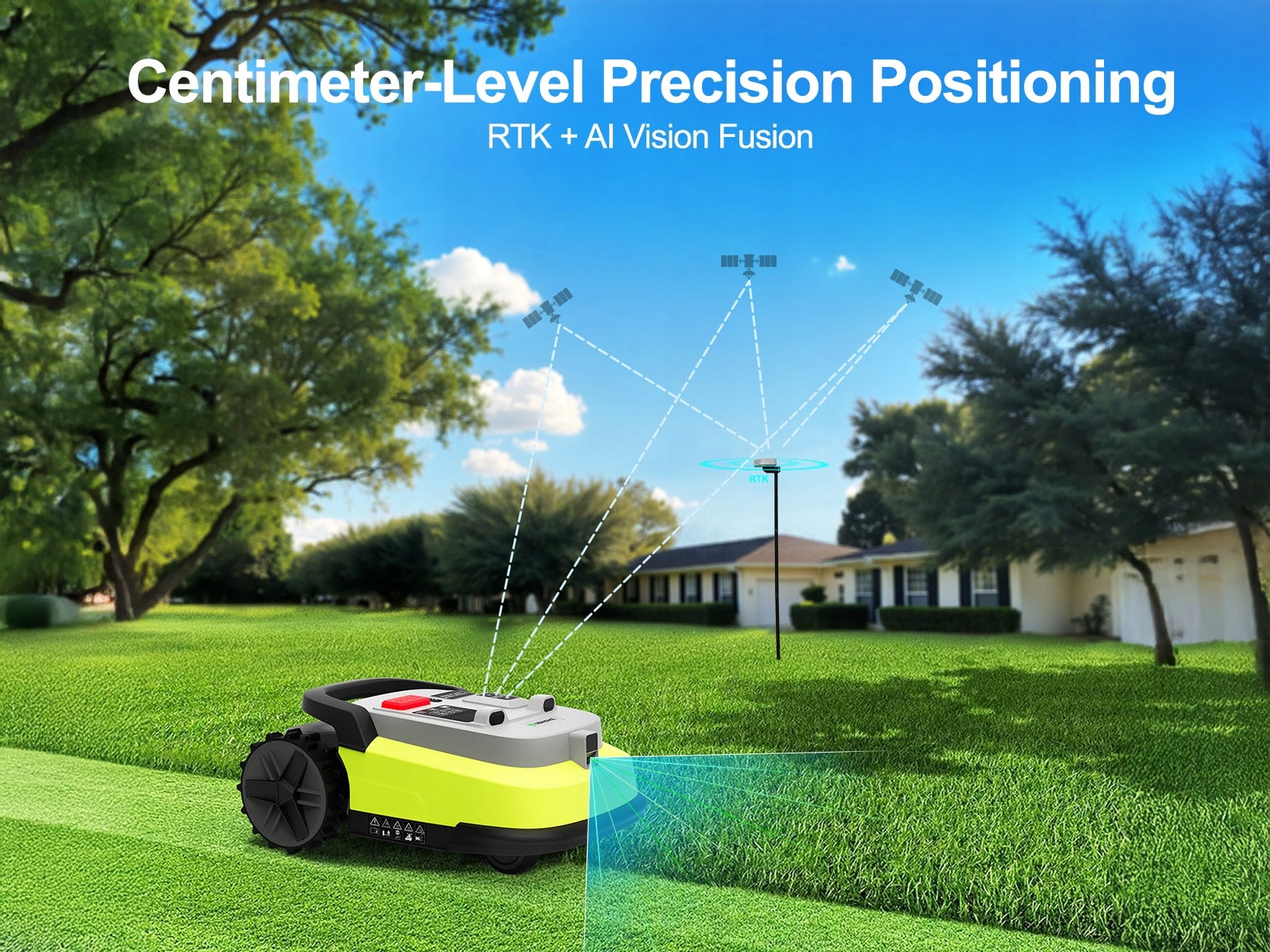 UBHOME M10 Robot Lawn Mower Automatic Lawn Mower Cordless Mowing performance 167 m²
