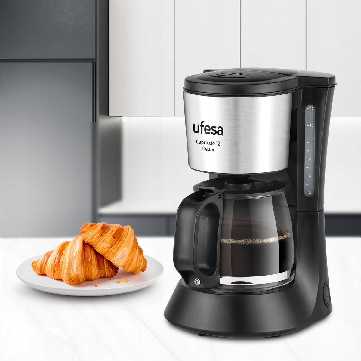 UFESA CG7125 Coffee Maker 12 Cups 680W 12L Stainless Steel Brand Ufesa