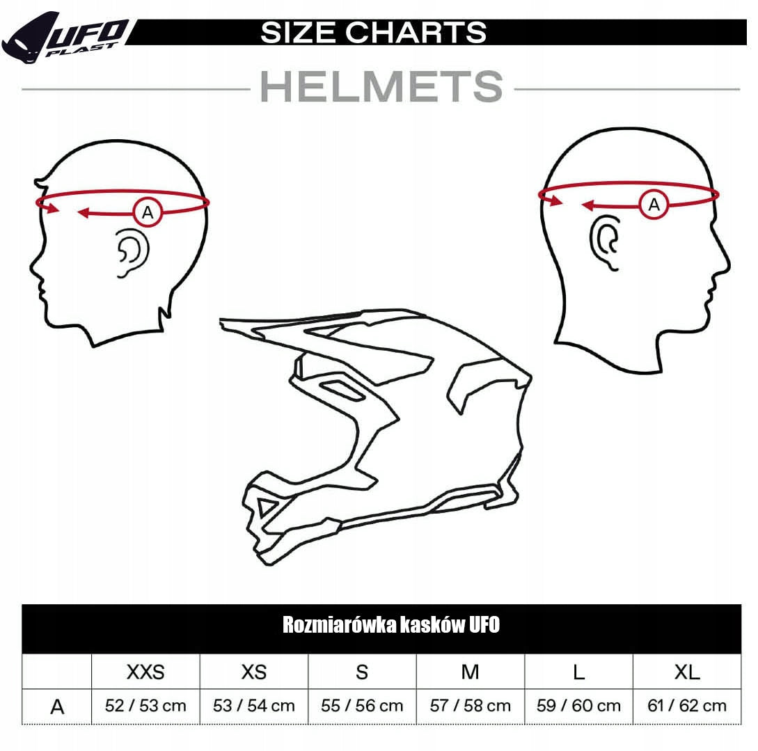 UFO HELMET INTREPID CROSS WHITE/BLUE/RED FLUO ECE 22R06 S Manufacturer Ufo