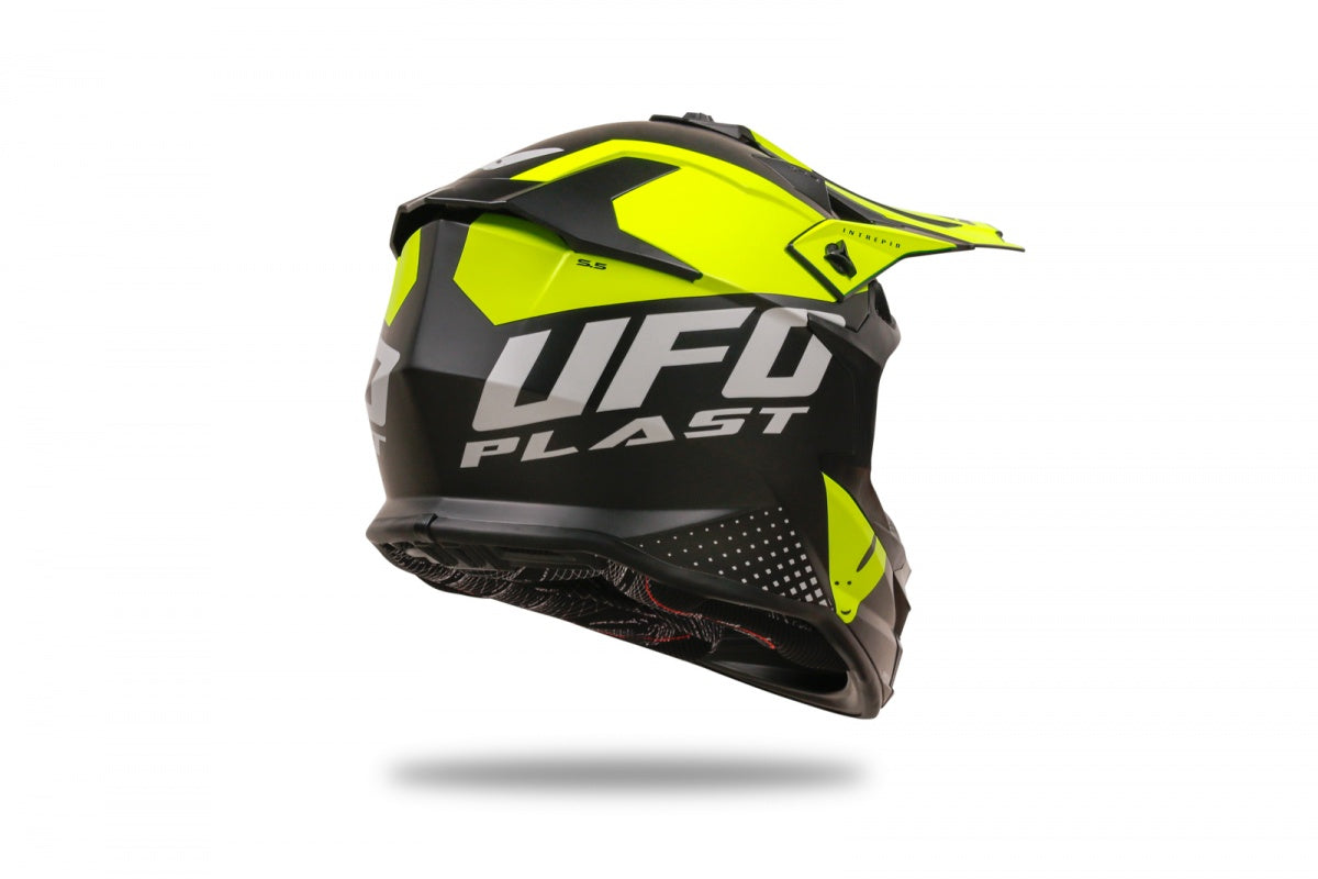 UFO MOTOCROSS / ENDURO HELMET INTREPID BLACK YELLOW NEON SIZE M Manufacturer's catalog number HE13400KDM