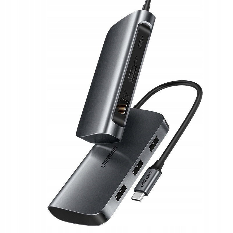 Ugreen CM212 Hub USB-C zu HDMI 4K, 3x USB 3.0, Typ-C, RJ45 