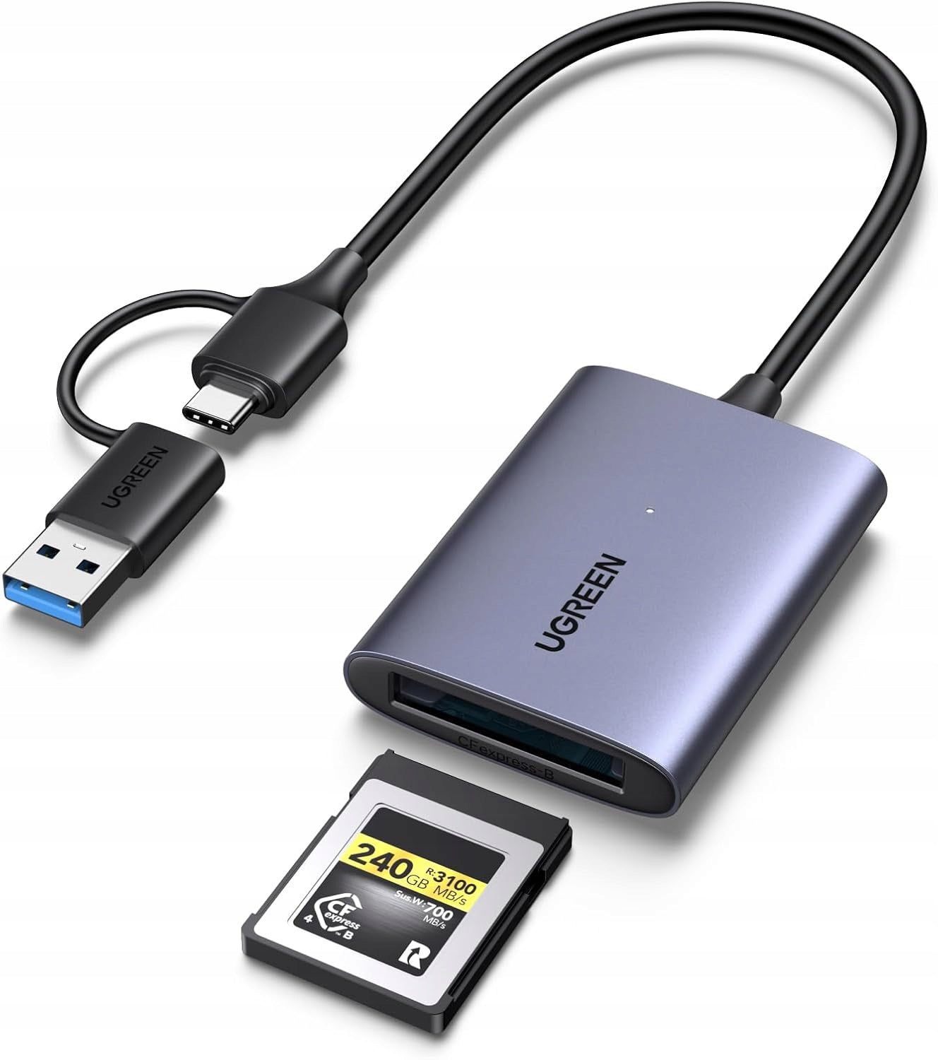 UGREEN CFexpress Type B USB-A USB-C 10 Gb/s card reader