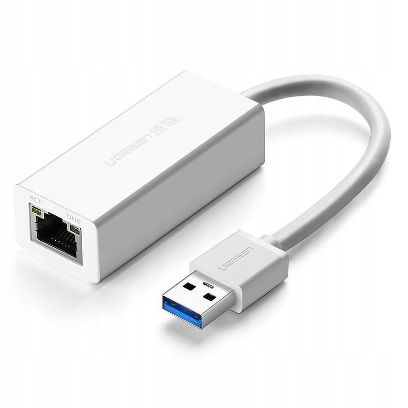 UGREEN CR111 USB 3.0 Adapter For RJ45 Gigabit Ethernet White 1000Mbps ASIX
