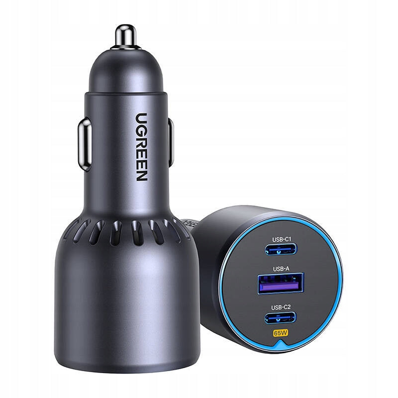 UGREEN Car Charger For USB Lighter Socket + 2X USB-C 75W Manufacturer code 35024