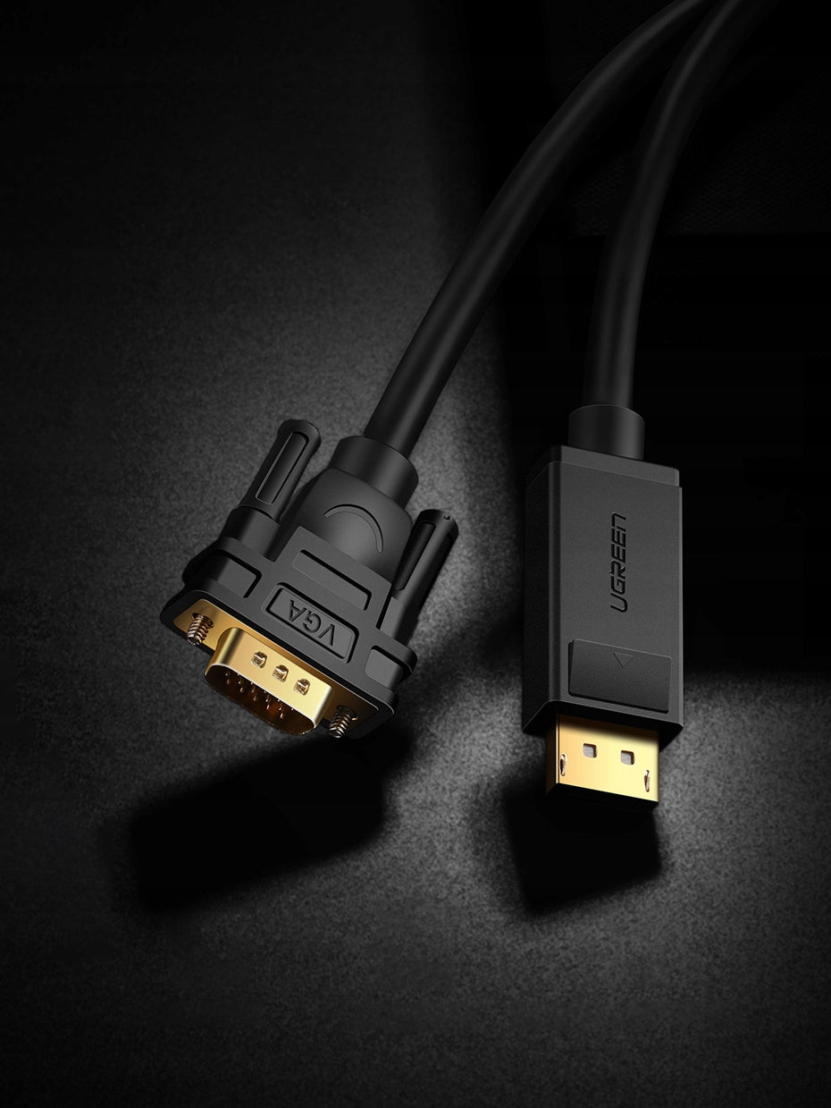 Ugreen DP105 Kabel DisplayPort zu VGA, FullHD, einseitig, 1,5 m, schwarz 