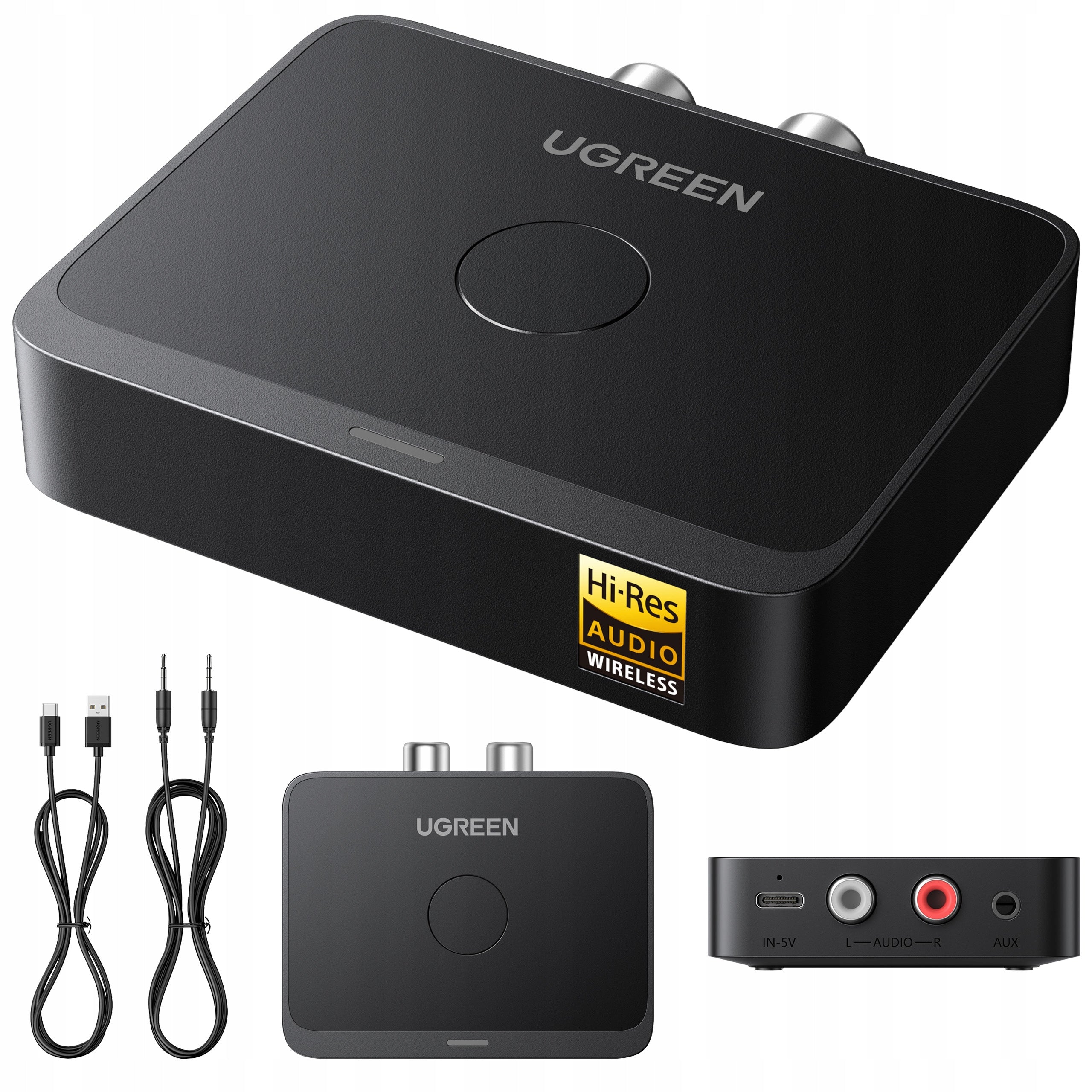 UGREEN Receiver Bluetooth Adapter 6.0 BT505 LDAC Hi-Res Audio USB-C 300mAh