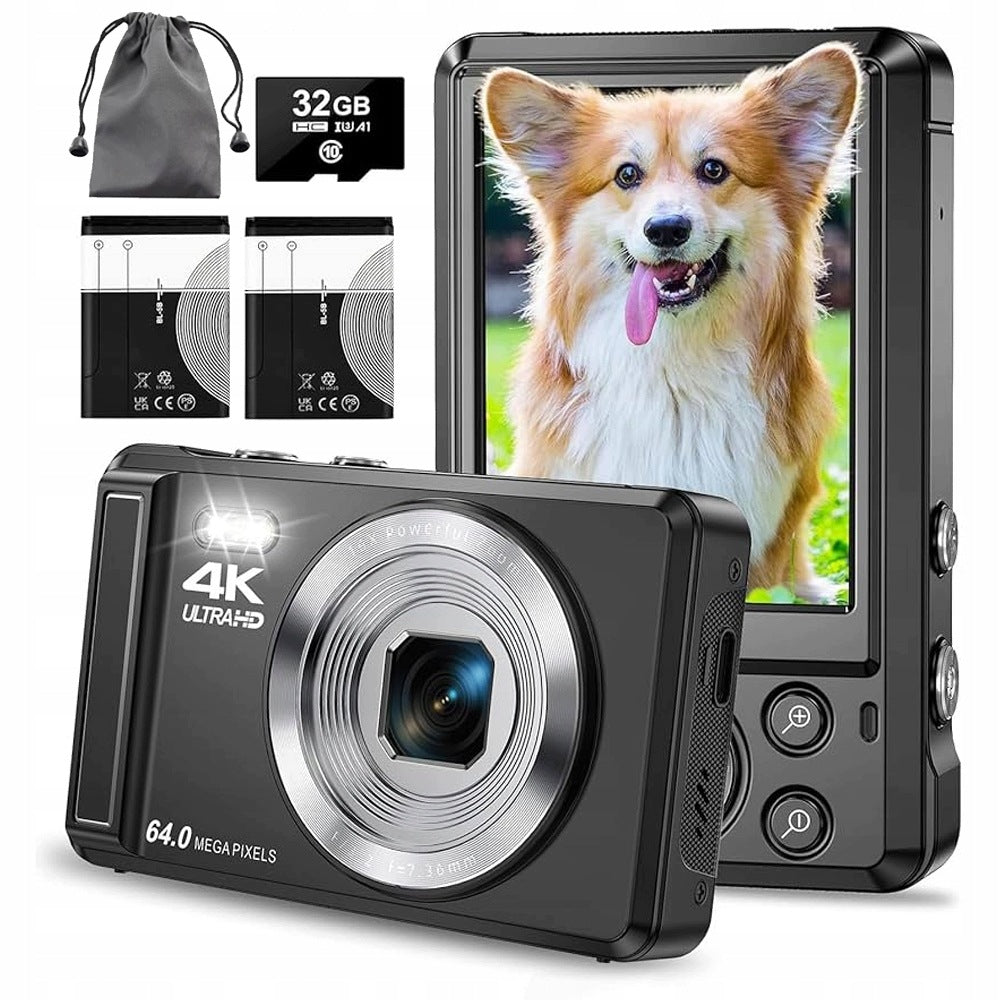 UHD 4K 64MP DIGITAL CAMERA WITH 16X DIGITAL ZOOM