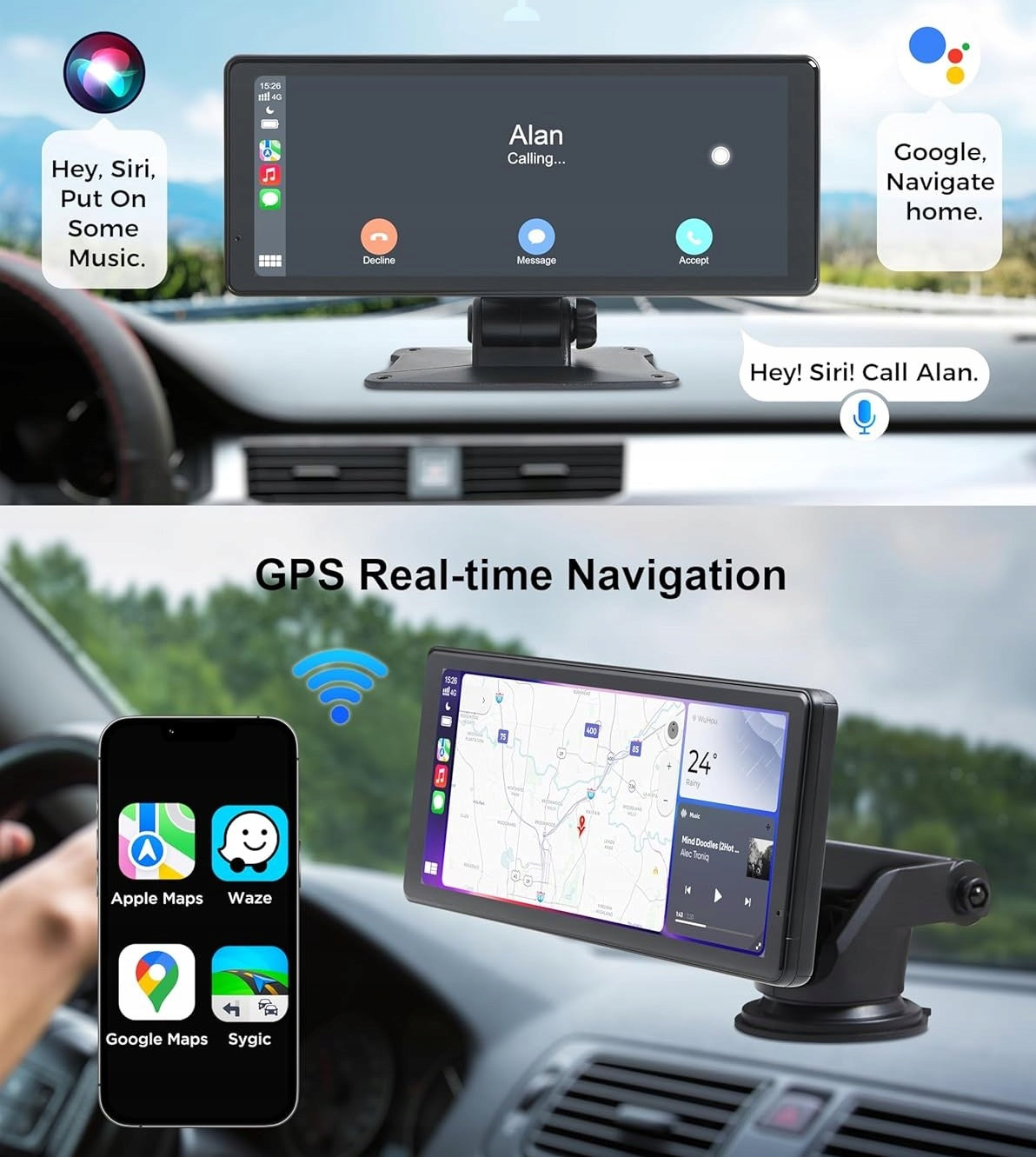 UHD 4K DVR GPS Navigation WIFI Android Car Camera Front/Rear Manufacturer code 4K Kamera Android Auto CarPlay