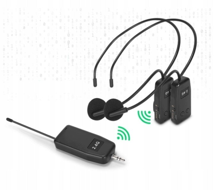 UHF WIRELESS MICROPHONE 2 HEADER WITH JACK 6.3 RECEIVER Packaging status original