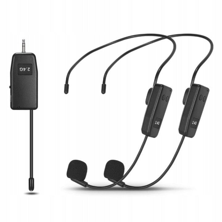 UHF Wireless Microphone Kit 2 Pieces Receiver