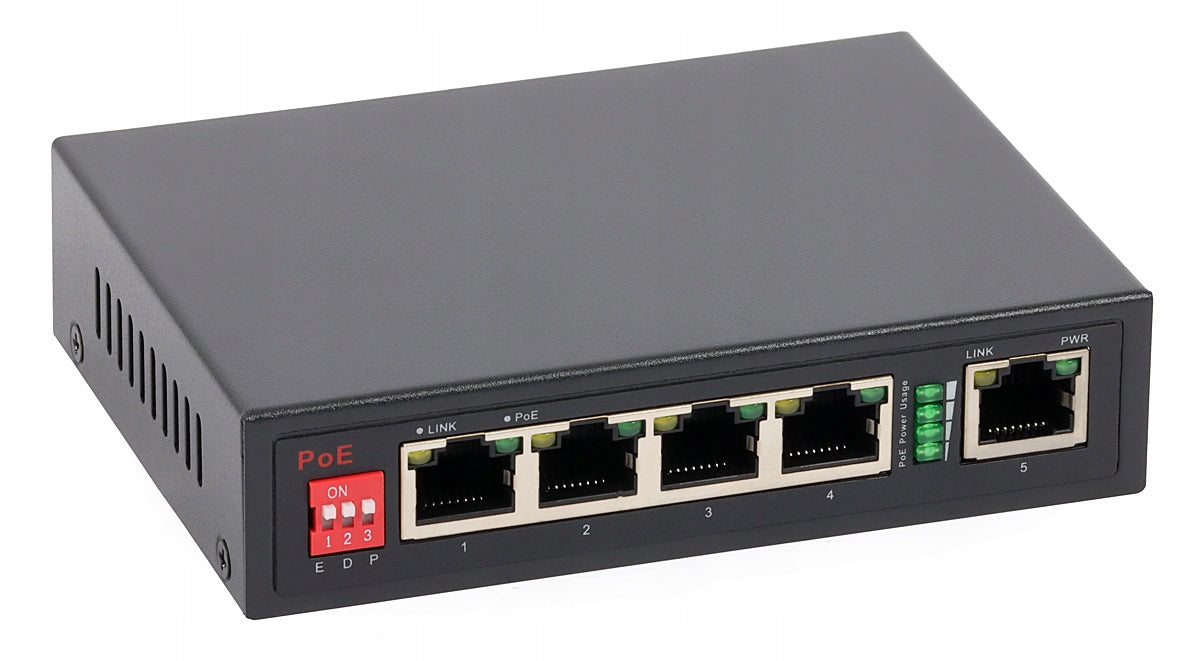 ULTIPOWER 0054at PoE Switch, 802.3at, 5xFE Ports