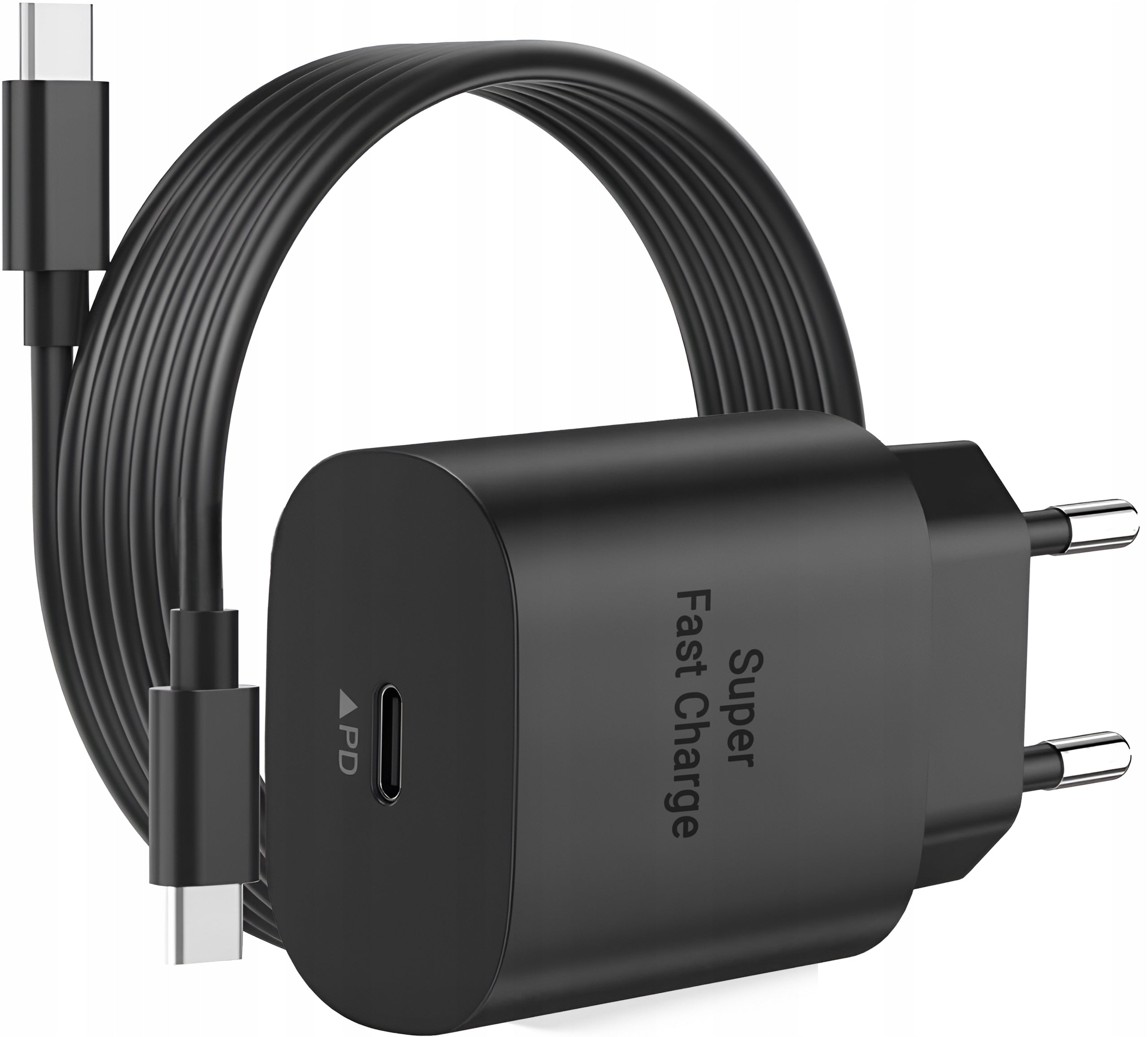 ULTRA FAST PHONE CHARGER UNIVERSAL CUBE 45W + USB-C CABLE 2M Packaging status original