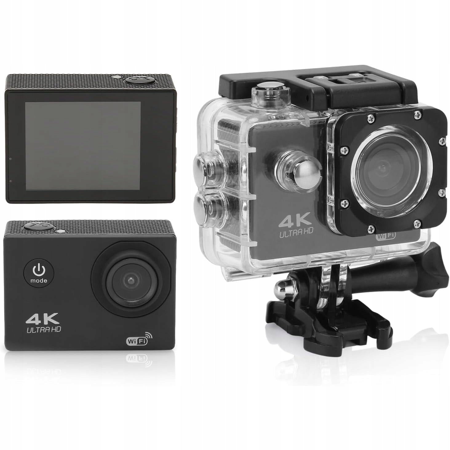 ULTRA HD SPORTS CAMERA WITH 170 DEGREE WIDE VIEWING ANGLE, FOR SWIMMING Packaging status original