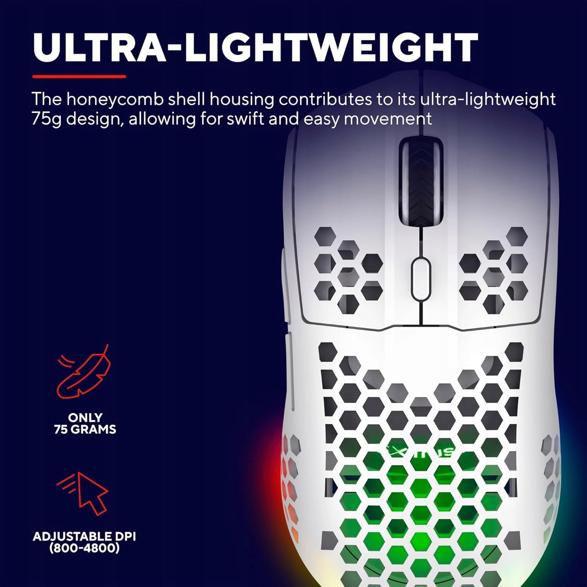 ULTRA-LIGHT GAMING WIRELESS MOUSE 4800 DPI 75 G Manufacturer code 5901347003516