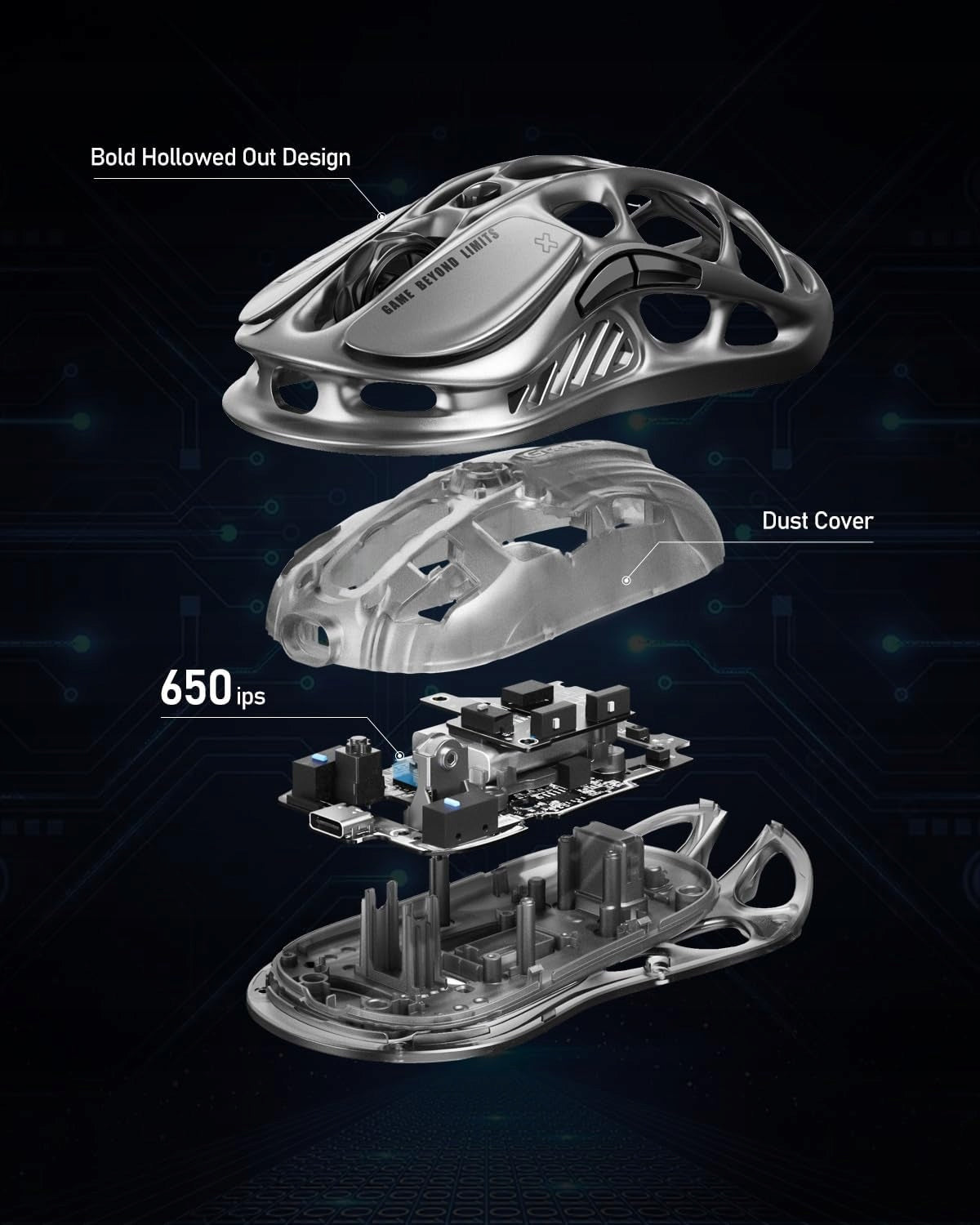 ULTRA-LIGHT WIRELESS GAMING MOUSE 79 G 5 BUTTONS Packaging status original