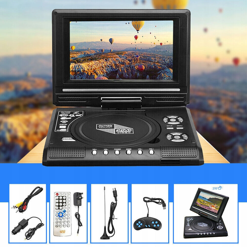 ULTRA THIN MOBILE DVD PLAYER 7,8" HD TV, PORTABLE DVD PLAYER Packaging status original
