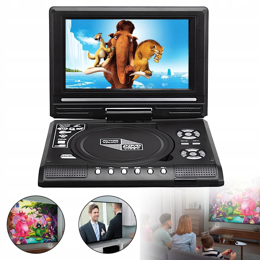 ULTRA THIN MOBILE DVD PLAYER 7,8" HD TV, PORTABLE DVD PLAYER