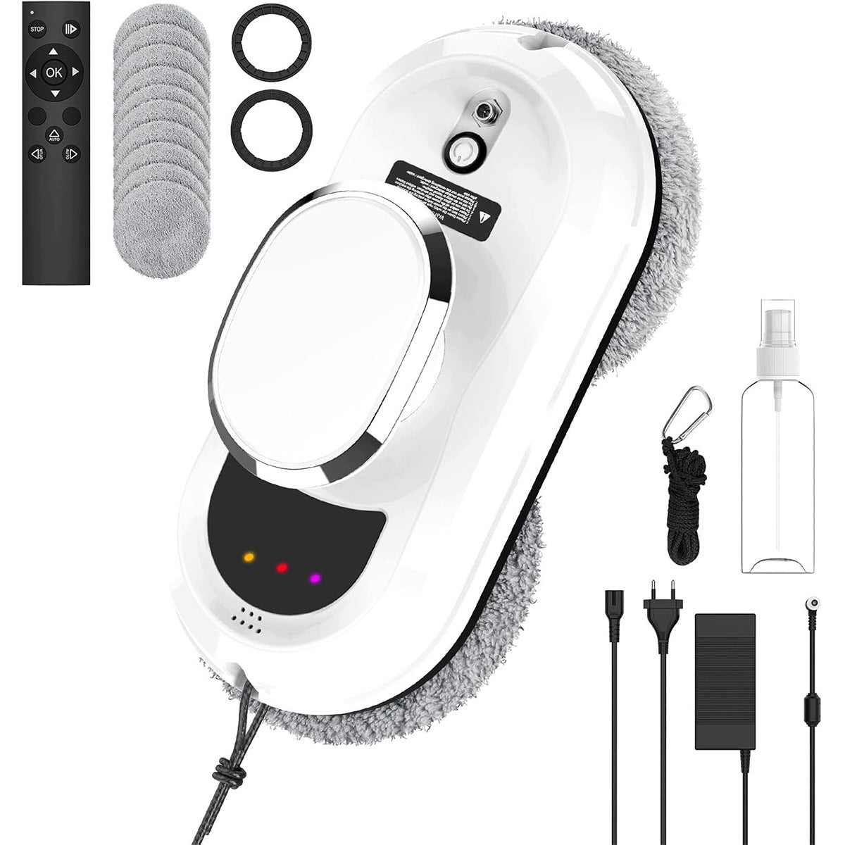 ULTRA-THIN WINDOW CLEANING ROBOT WITH ELECTRIC REMOTE CONTROL 5600PA Dominant color white