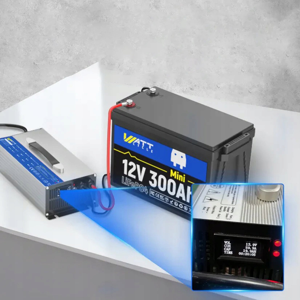 ULTRAFAST CHARGER WattCycle 12V 60A FOR LiFePO4 BATTERIES | POWERFUL Packaging status original