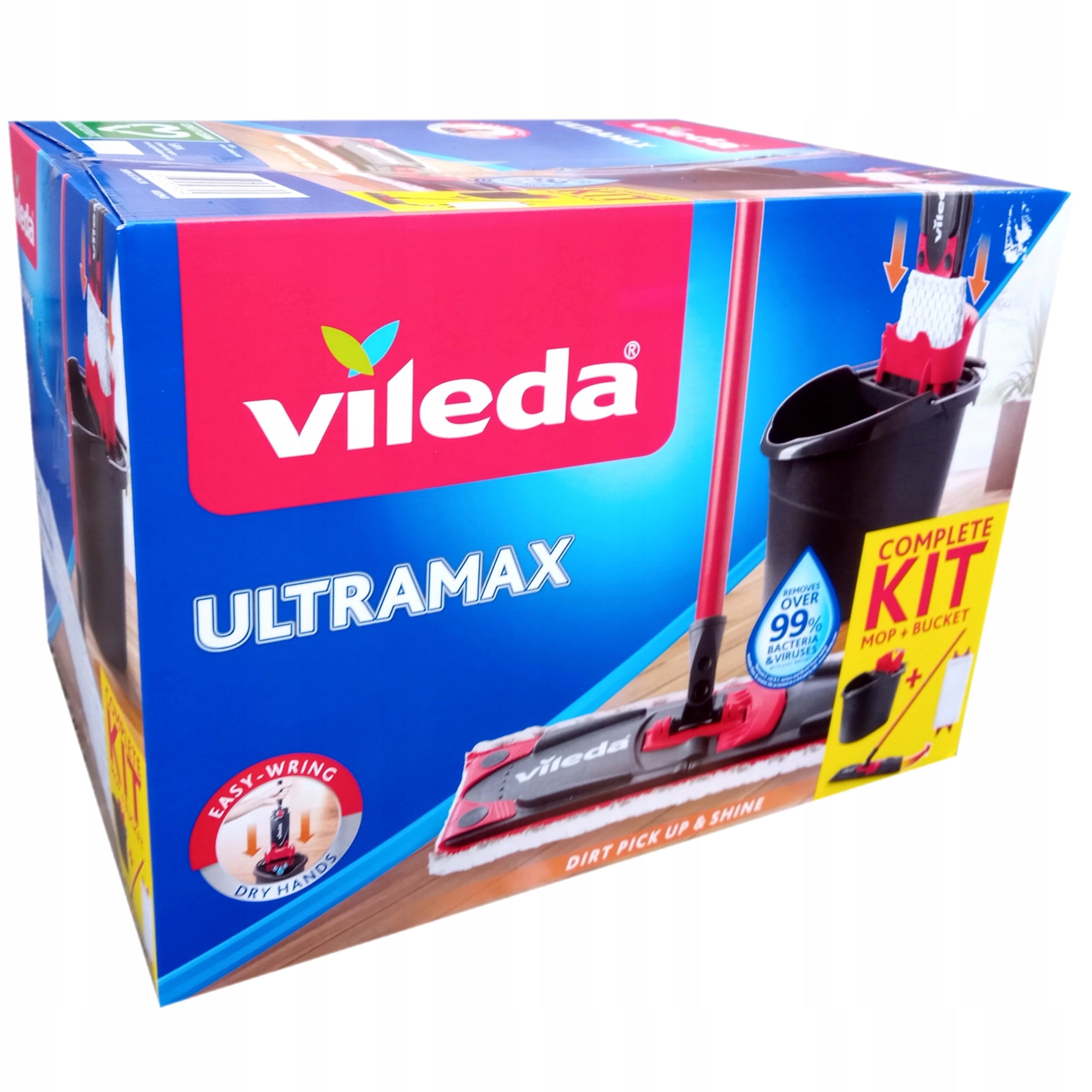 ULTRAMAX XL FLAT MOP WITH BUCKET SQUEEZER XXL SET LARGE BUCKET Brand no brand