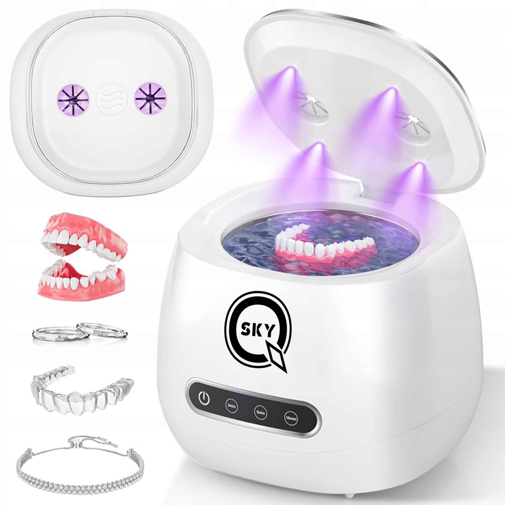 ULTRASONIC CLEANER UV W200 FOR JEWELRY CUTTERS RETAINERS TOOTHBRUSHES