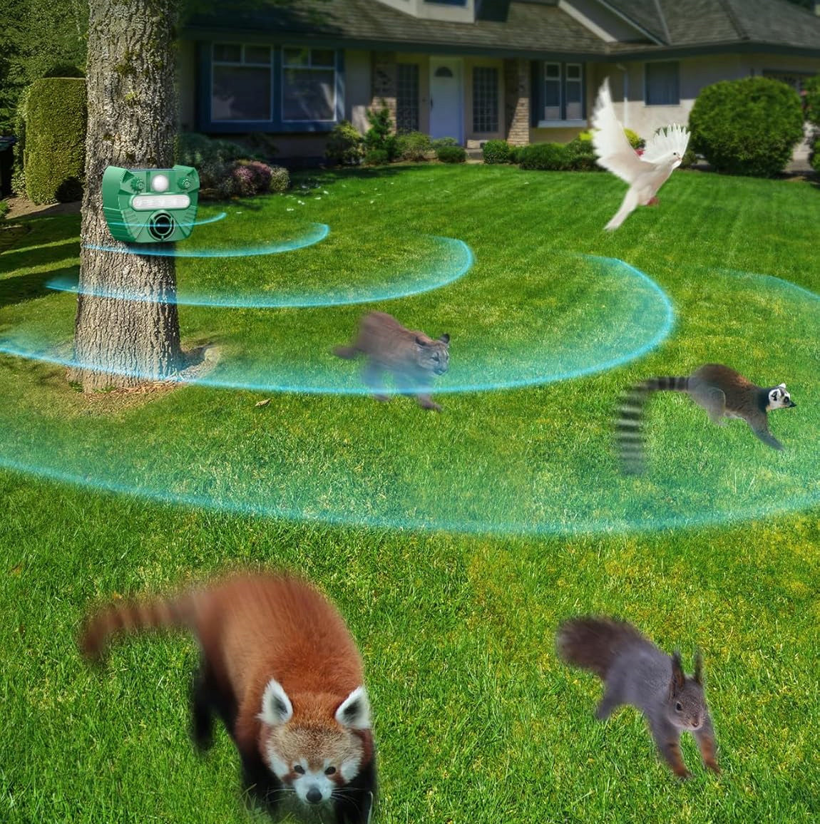 ULTRASONIC DEER REPELLENT WILD ANIMAL DETERRENT 5 MODES Brand no brand